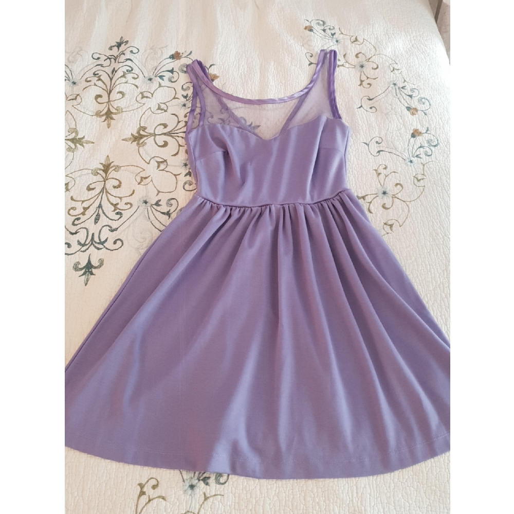 Light purple mini swing dress